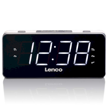 CR-18 WHITE Pll fm wekkerradio groot en duidelijk 1.8\
